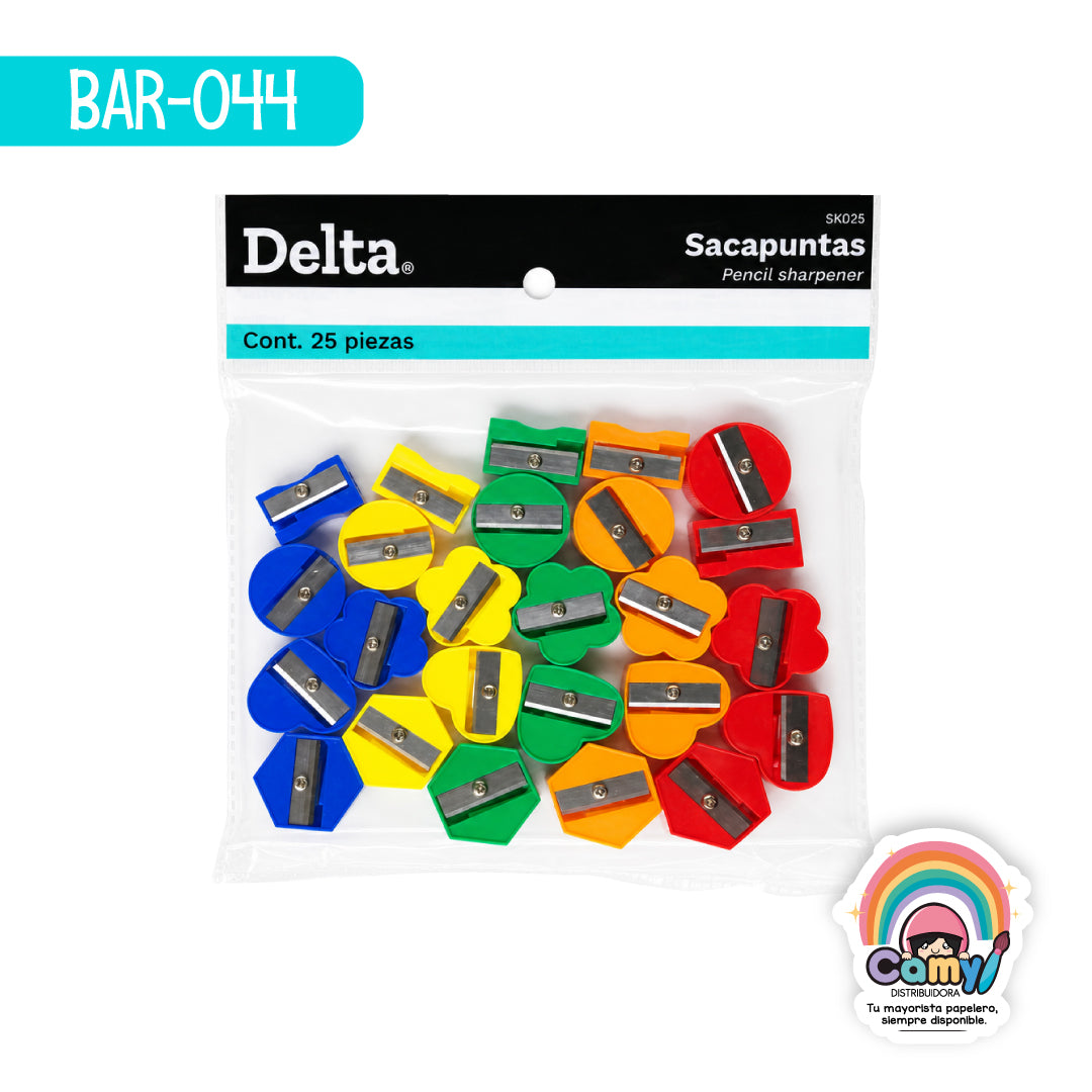 BAR-044 SACAPUNTAS BARRILITO ESCOLAR (BOLSA C/25) SKD25