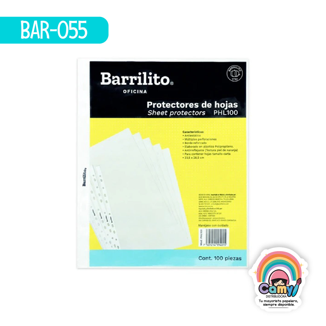BAR-055 PROTECTOR DE HOJA BARRILITO C/100