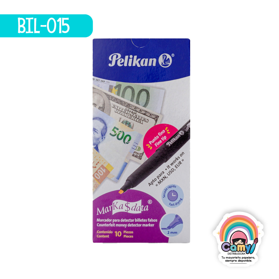 BIL-015 MARKADATA PELIKAN DETECTOR DE   BILLETES  C/10