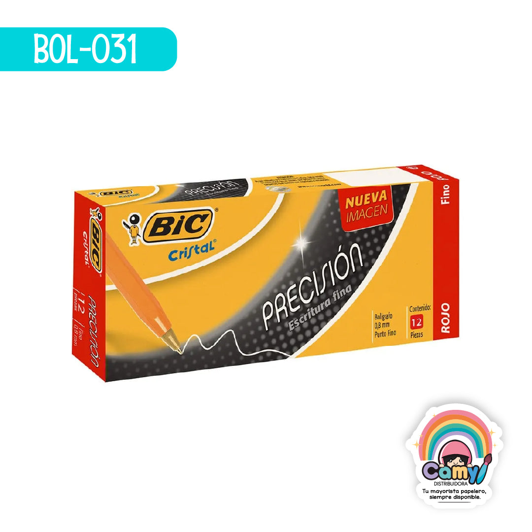 BOL-031 BOL BIC FINO CJ12 ROJO