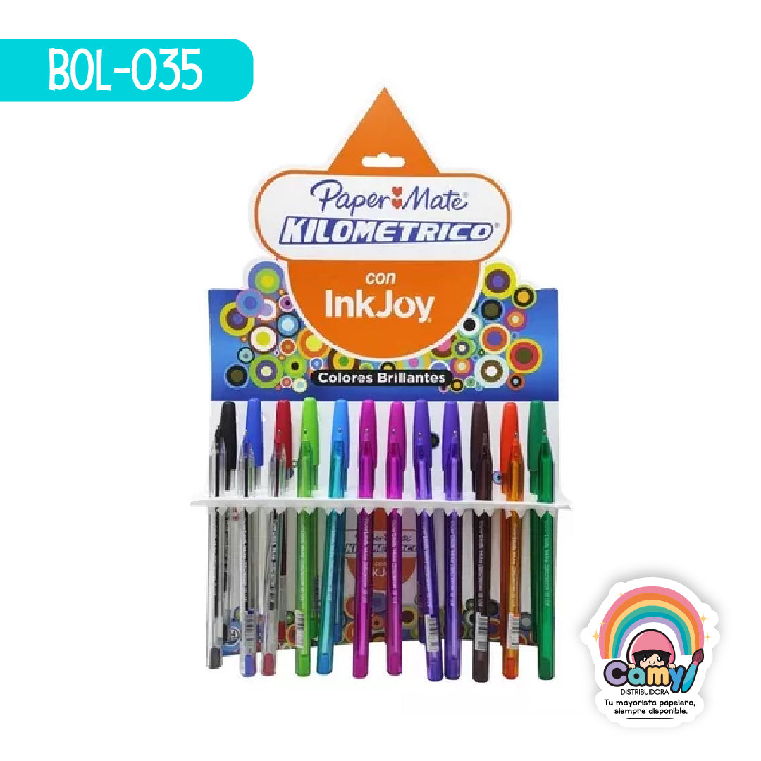 BOL-035 KILOMETRICO INKJOY 100ST DISPLAY 24 FUN NEWEL