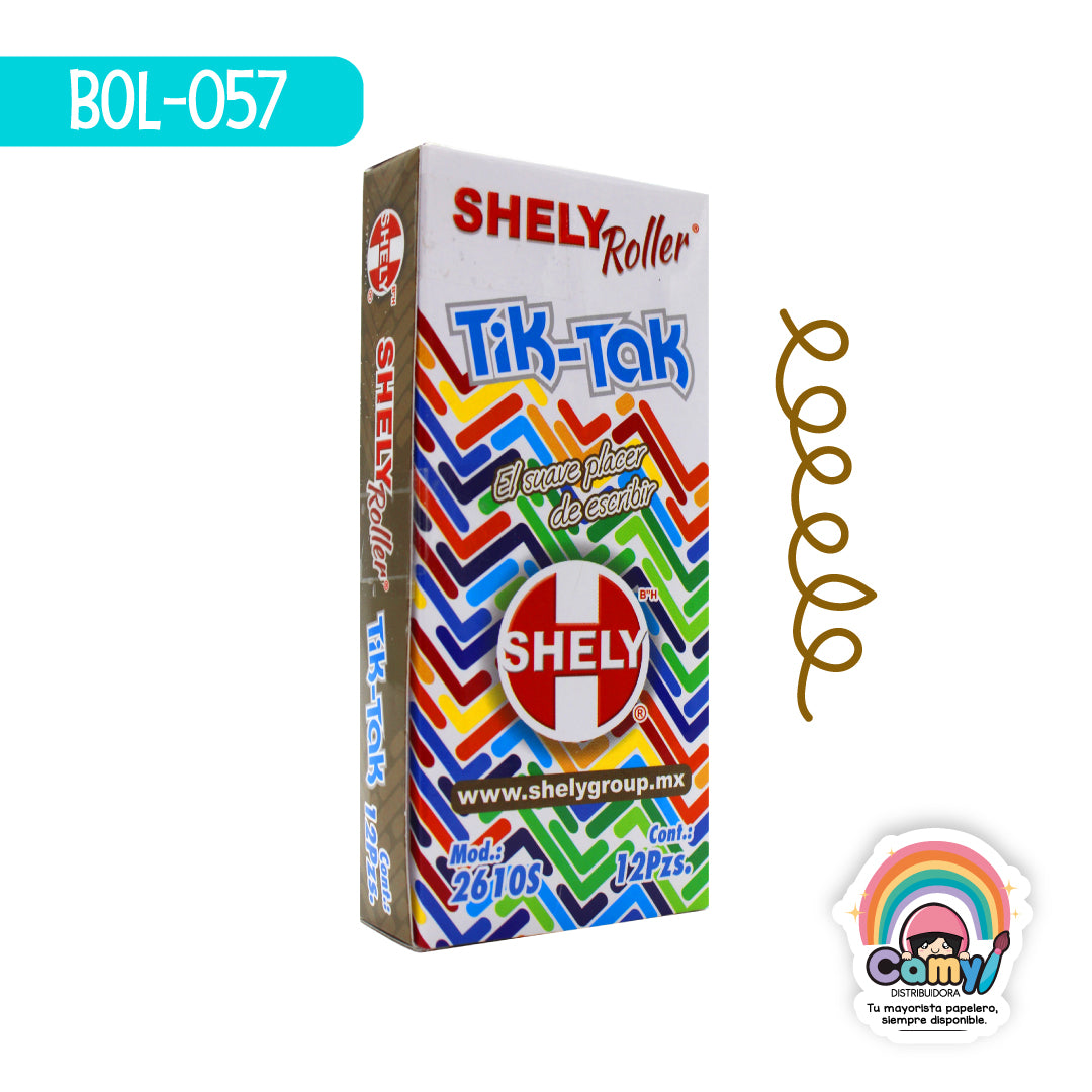 BOL-057 BOL SHELY TIK-TAK ROLLER RETRACTIL CAFE C/12