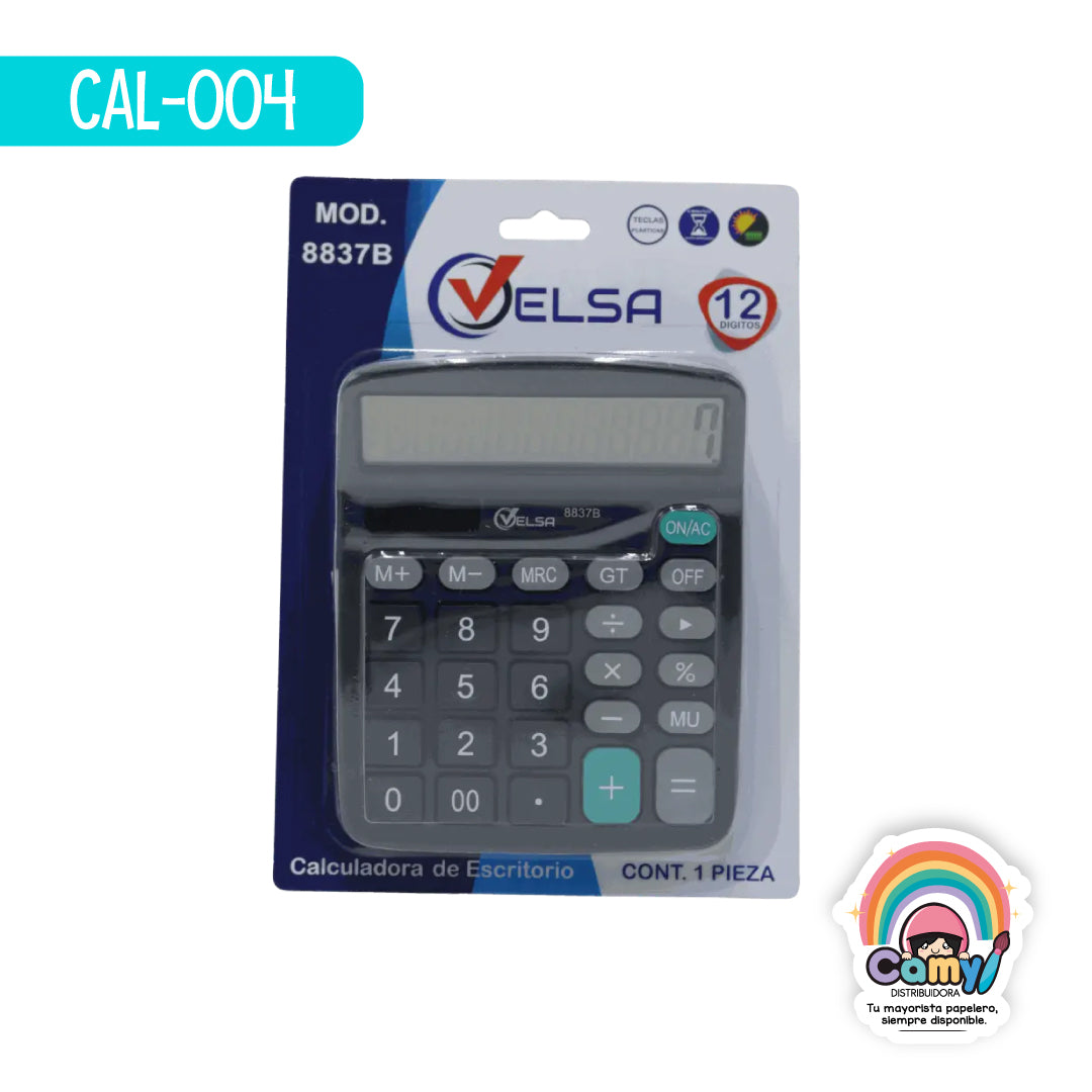 CAL-004 CALCULADORA DE ESCRITORIO MOD 8837B VELSA