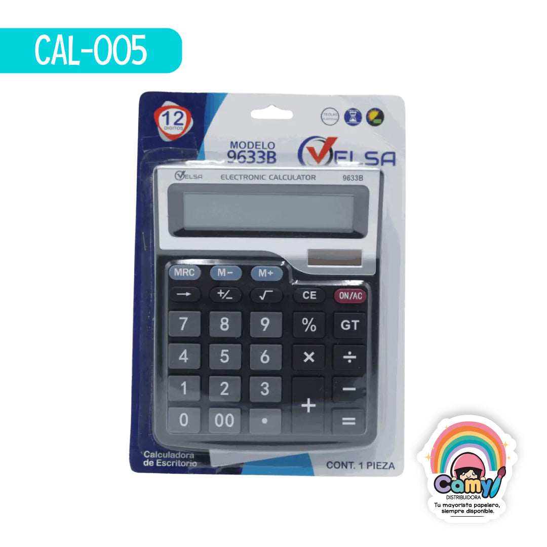 CAL-005 CALCULADORA DE ESCRITORIO MOD 9633B VELSA
