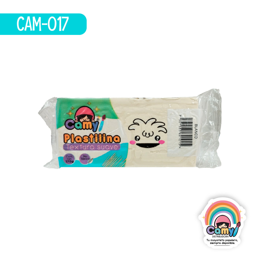 CAM-017 PLASTILINA CAMY BARRA 170 G BLANCO