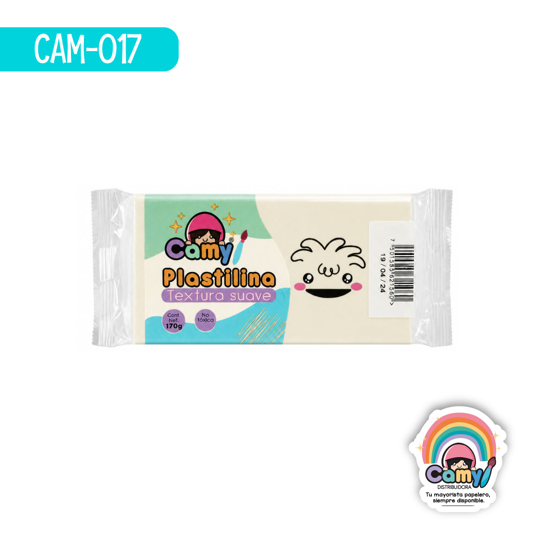 CAM-017 PLASTILINA CAMY BARRA 170 G BLANCO