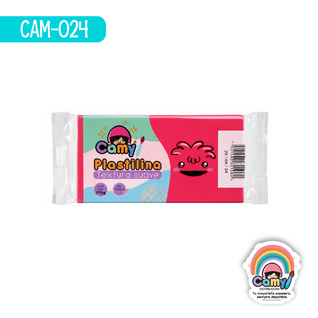 CAM-024 PLASTILINA CAMY BARRA 170 G ROJO
