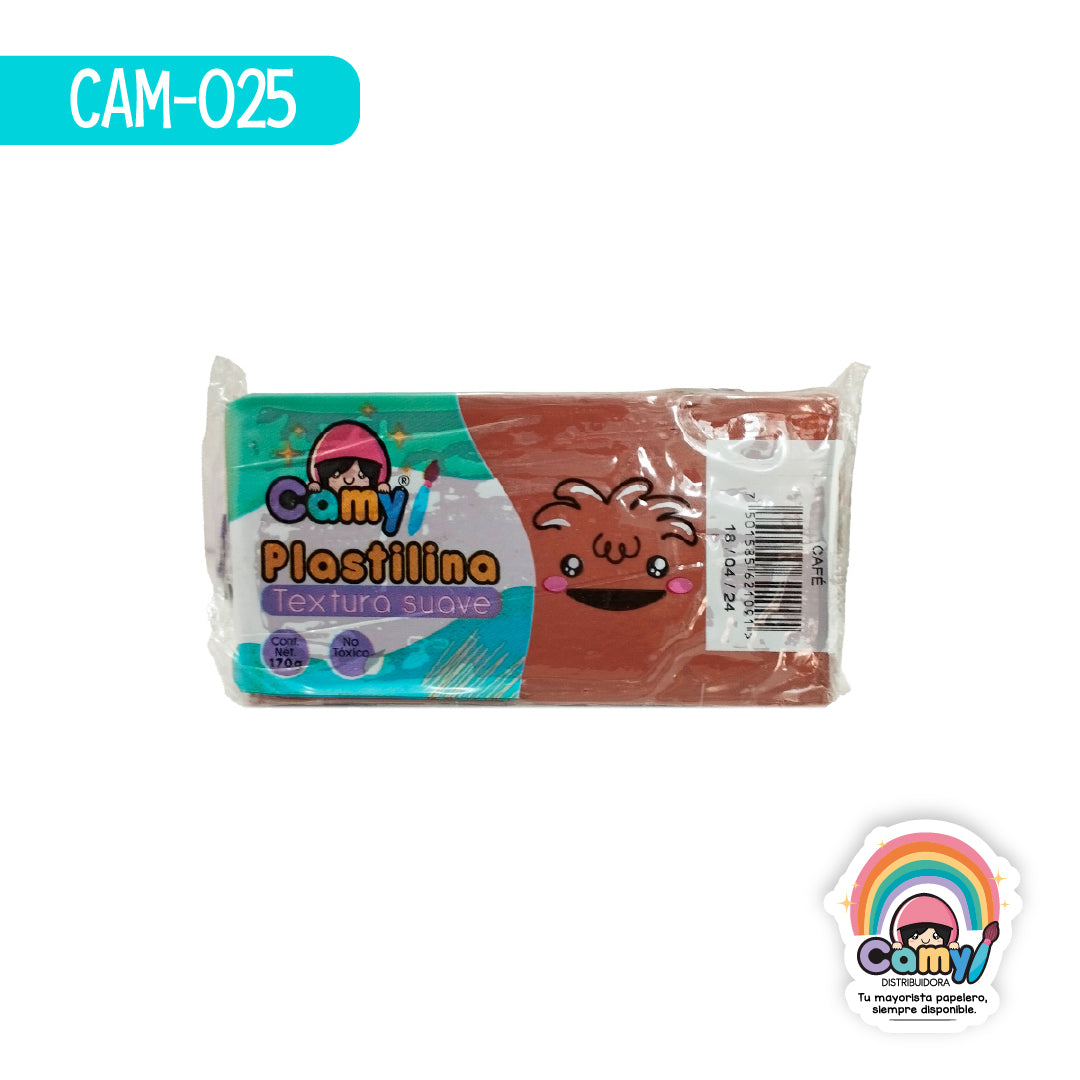 CAM-025 PLASTILINA CAMY BARRA 170 G CAFE