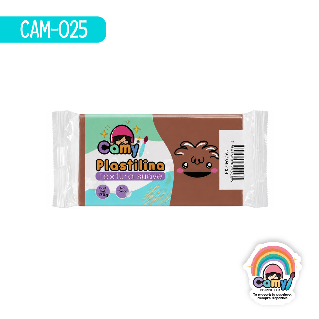CAM-025 PLASTILINA CAMY BARRA 170 G CAFE