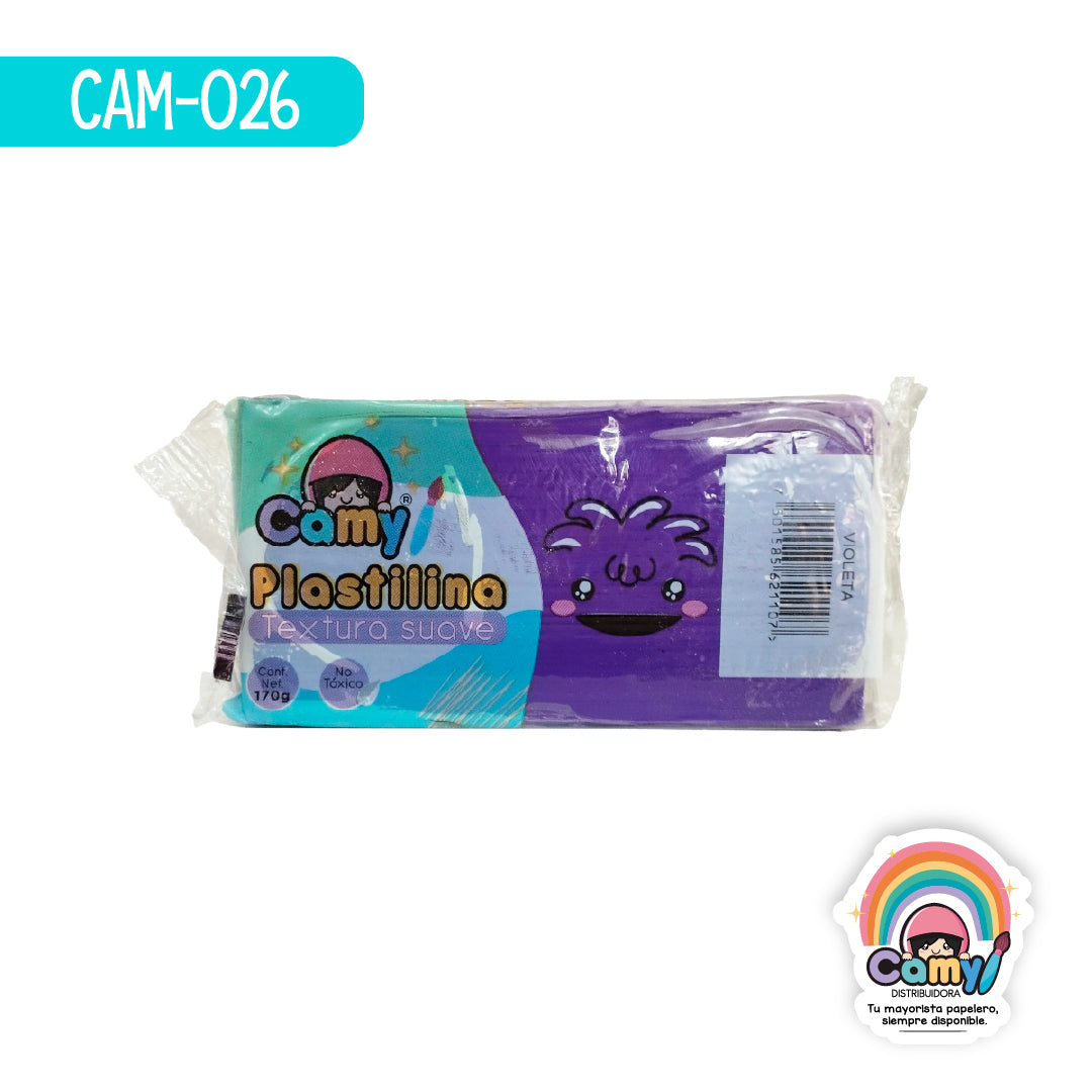 CAM-026 PLASTILINA CAMY BARRA 170 G VIOLETA