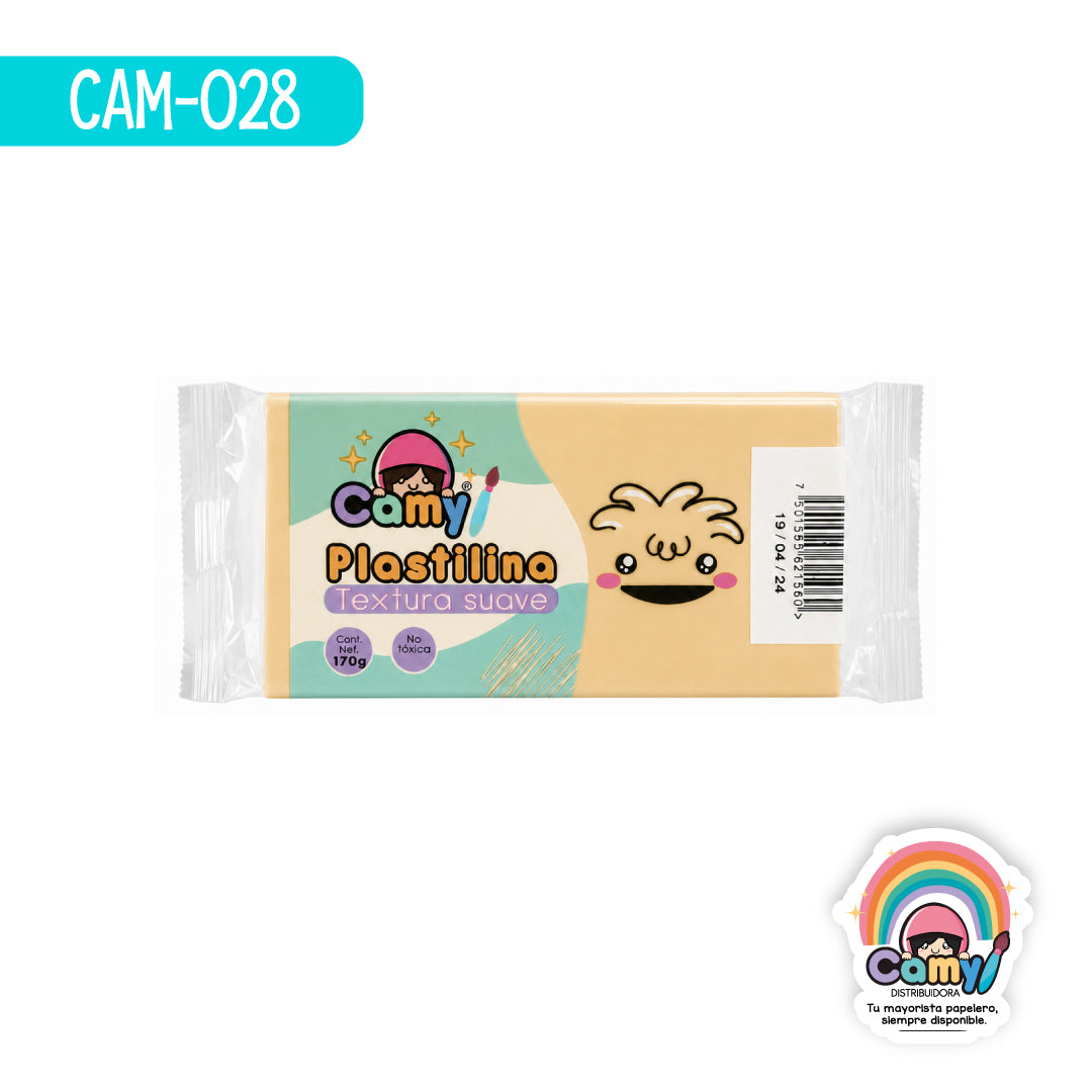 CAM-028 PLASTILINA CAMY BARRA 170 G CARNE