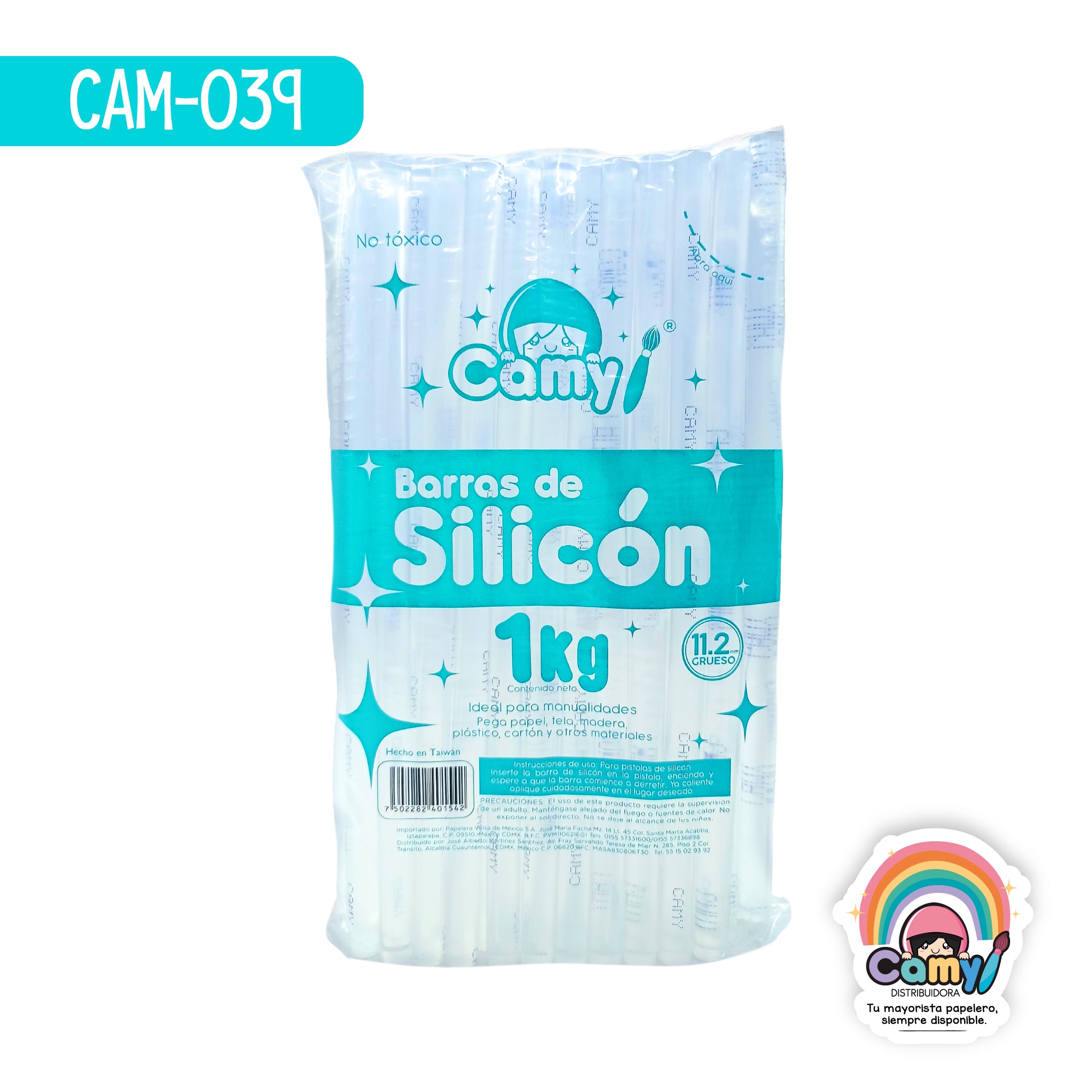 CAM-039 BARRAS SILICÓN CAMY GRUESO 11X250MM BOLSA 1KG