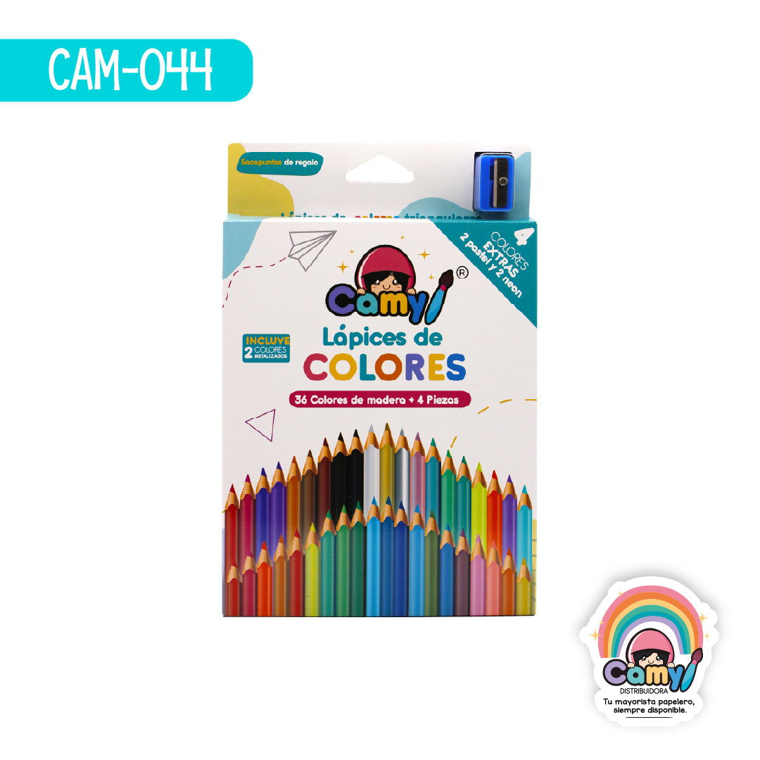 CAM-044 LPZ COLORES CAMY C/36 LARGOS
