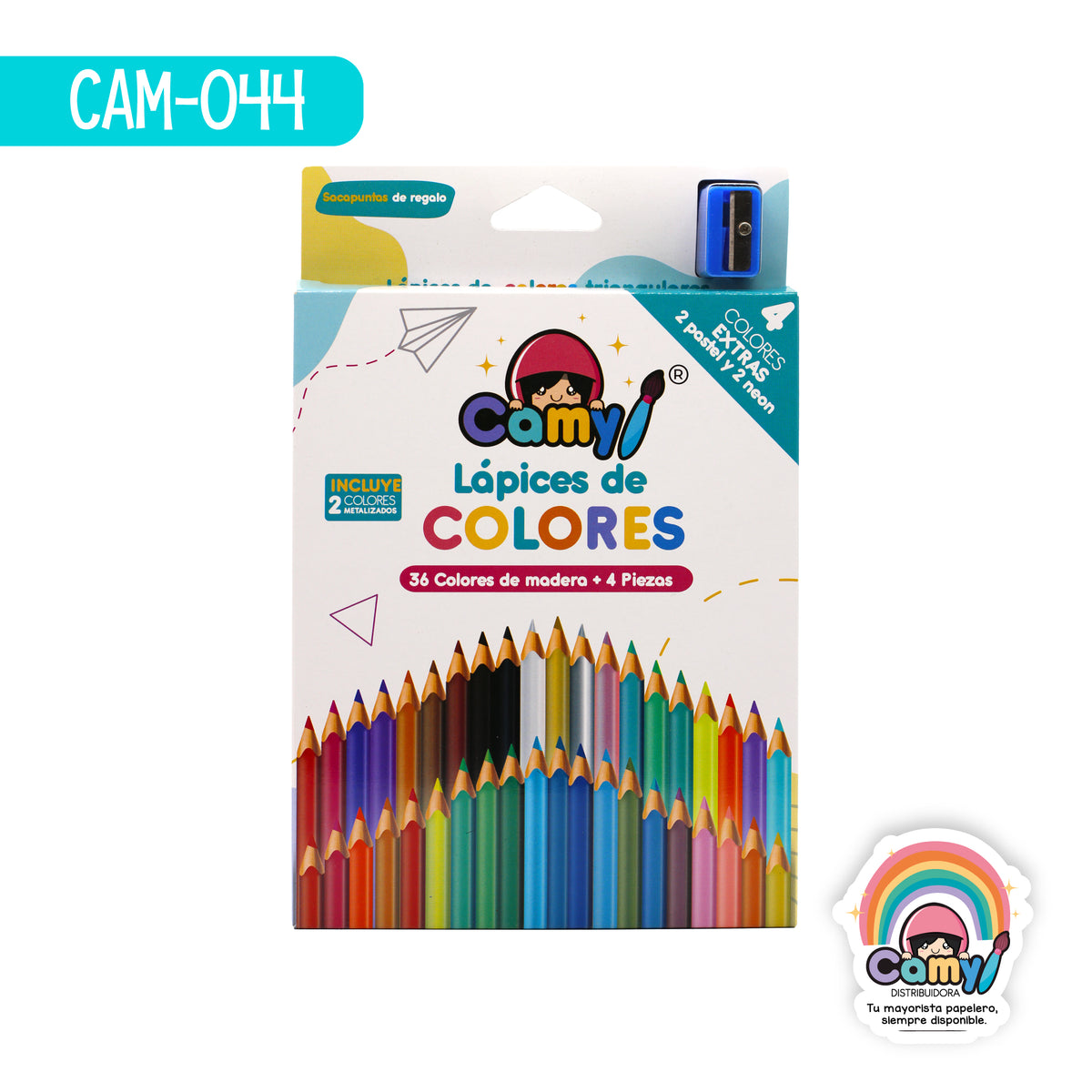 CAM-044 LPZ COLORES CAMY C/36 LARGOS