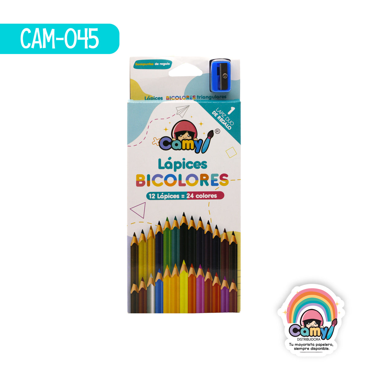 CAM-045 LPZ COLORES CAMY 12=24 LARGOS