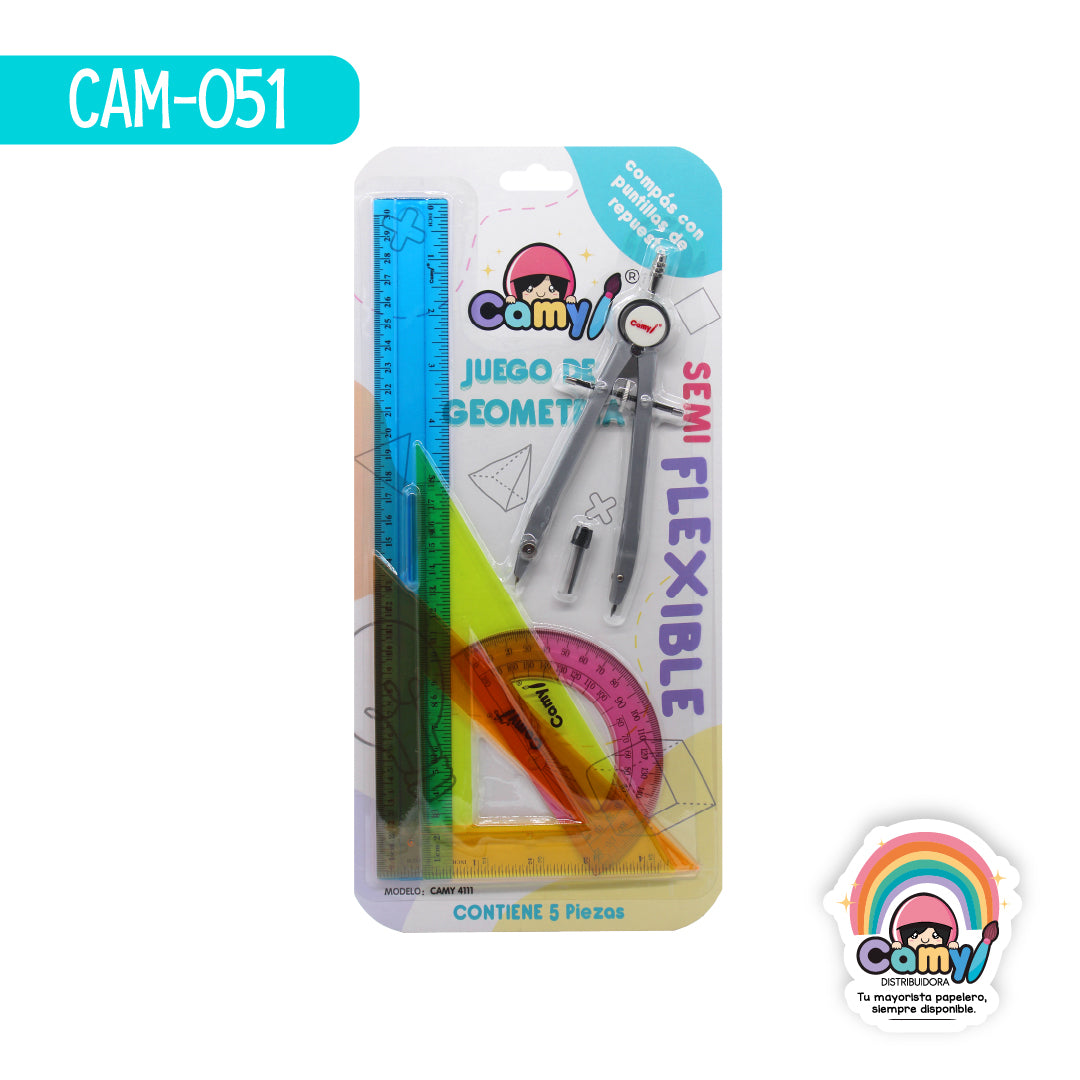 CAM-051 JUEGO DE GEOMETRIA CAMY SEMI FLEX