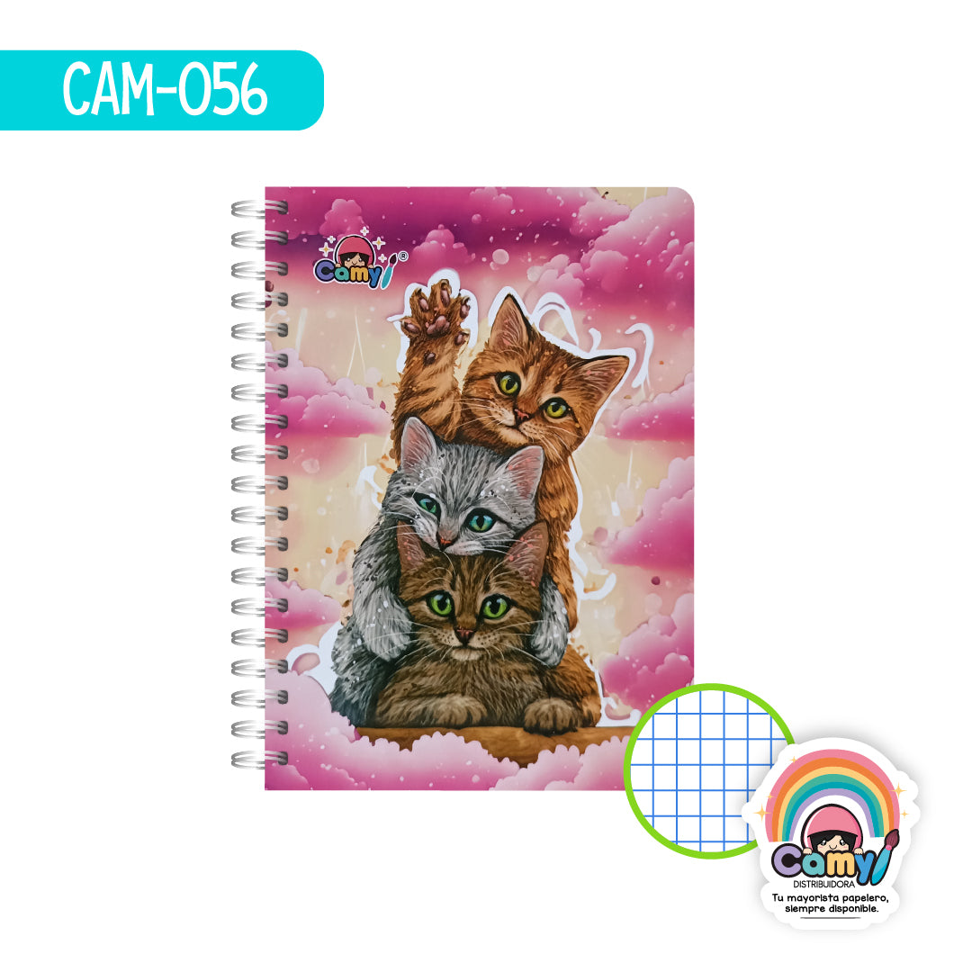 CAM-056 CUADERNO DOBLE ARILLO-PROF-100H-CAMY-C 5MM