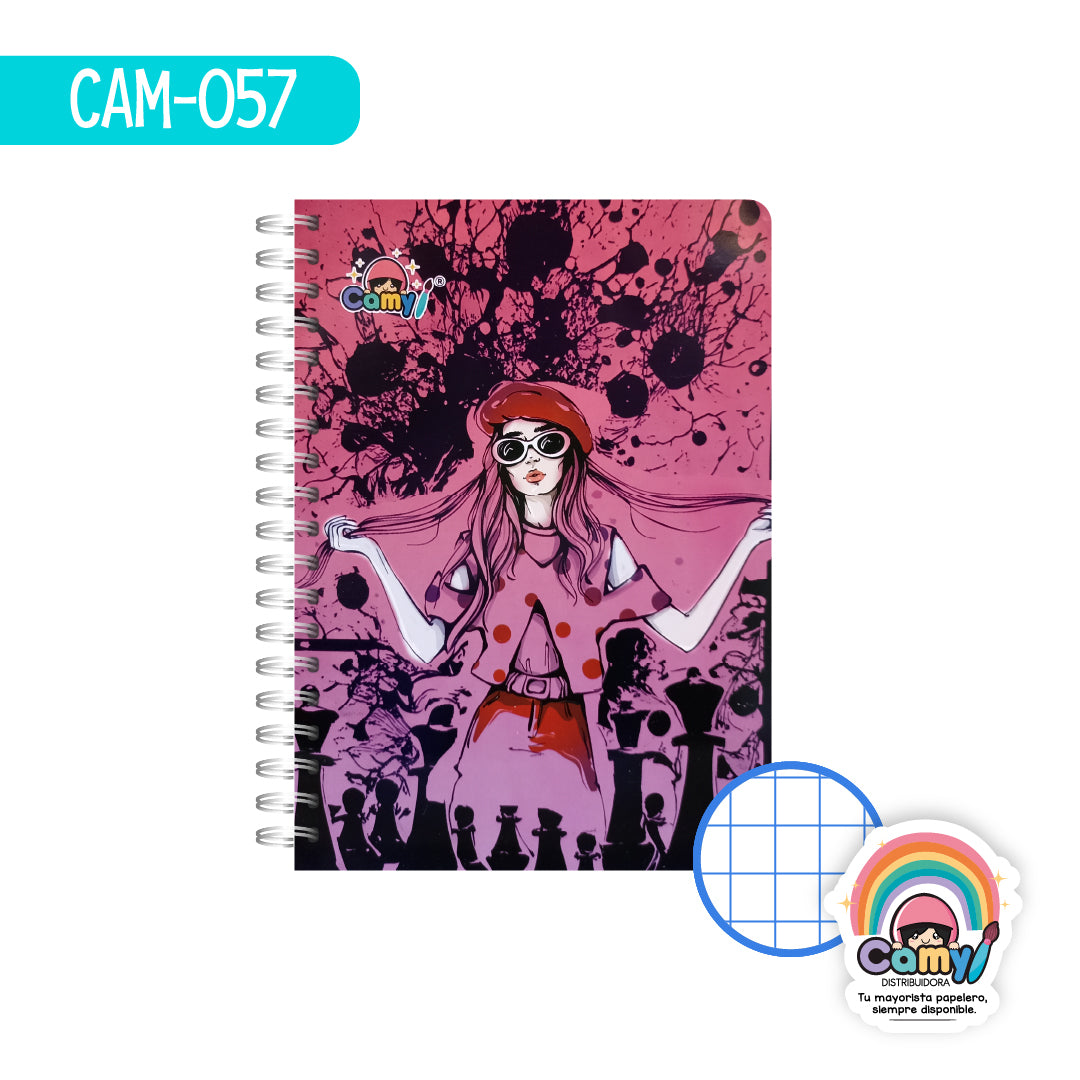 CAM-057 CUADERNO DOBLE ARILLO-PROF-100H-CAMY-C 7MM