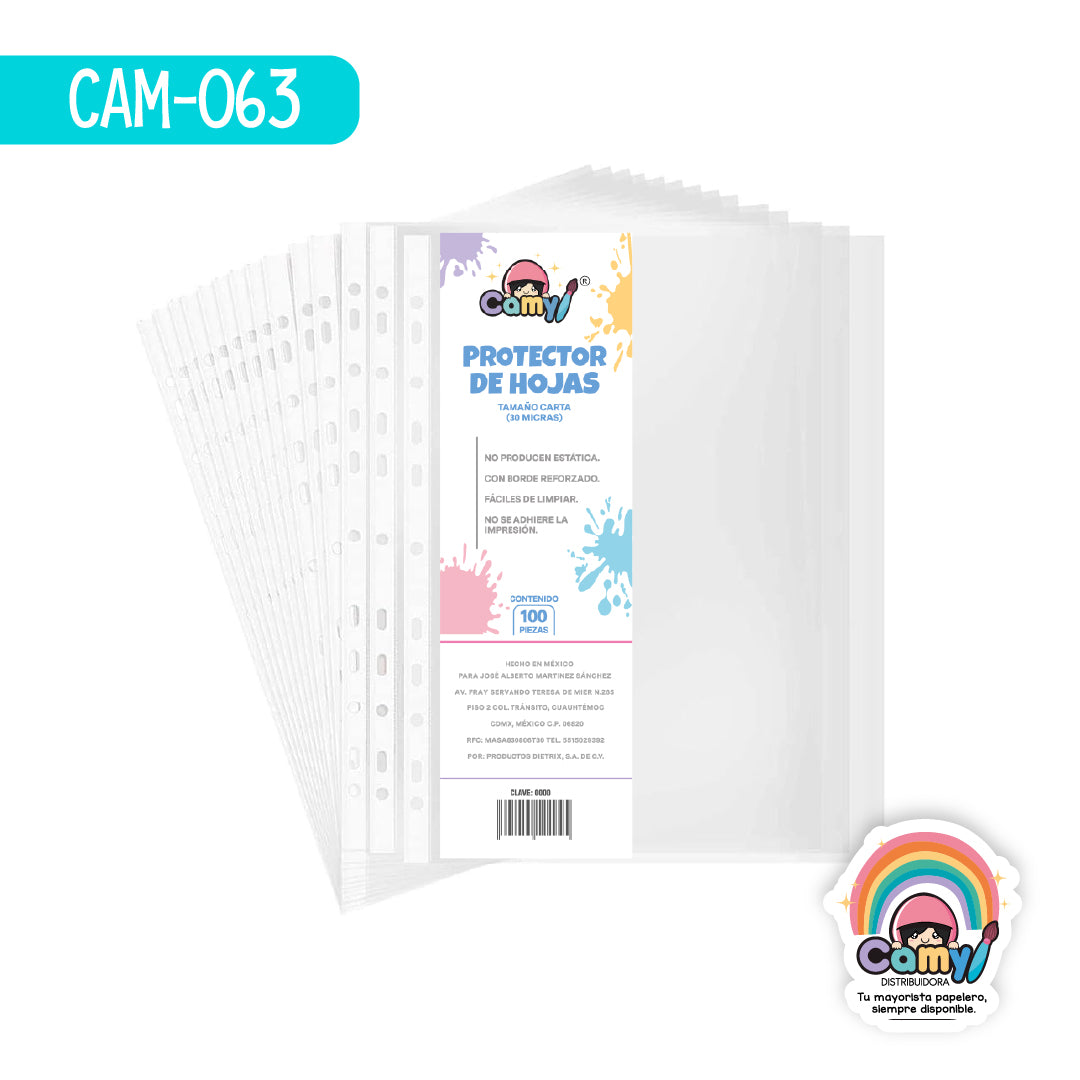 CAM-063 PROTECTOR DE HOJAS CAMY C/100 PZ