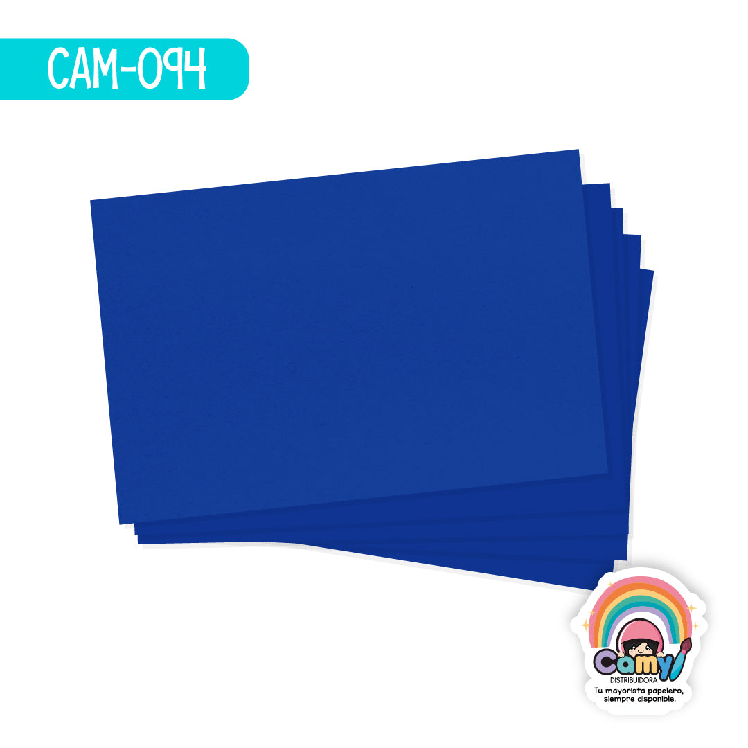 CAM-094 CARTULINA 50X65 CAMY AZUL COBALTO 180GR 25H