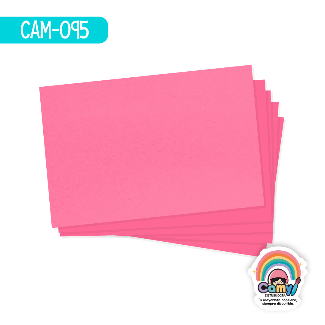 CAM-095 CARTULINA 50X65 CAMY FUCSIA 180GR 25H