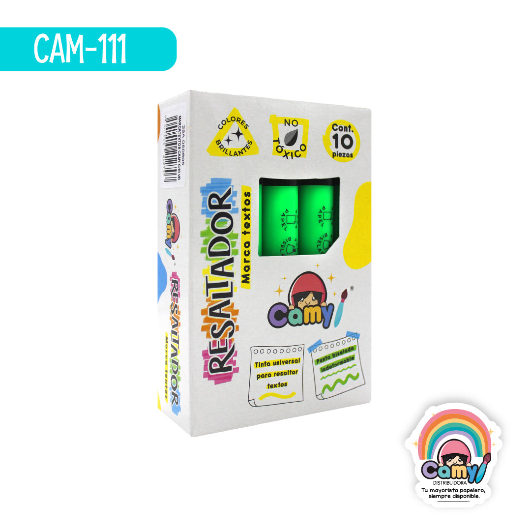 CAM-111 MARCATEXTOS CAMY CAJA C/10 VERDE