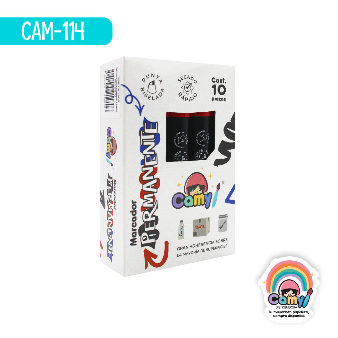CAM-114 MARCADOR PERMA CAMY CAJAC/10 ROJO