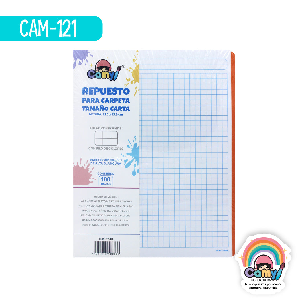 CAM-121 REPUESTO PARA CARPETA T/CARTA CAMY C-7