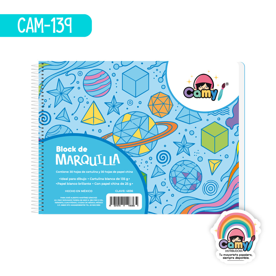 CAM-139 CUADERNO CAMY MARQUILLA CON CHINA 30 HJS