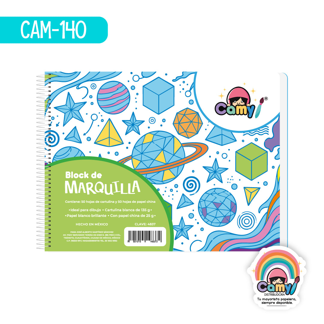 CAM-140 CUADERNO CAMY MARQUILLA CON CHINA 50 HJS
