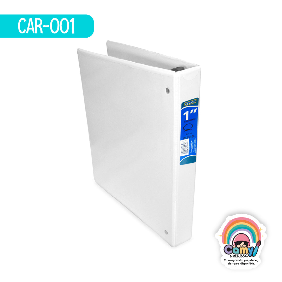 CAR-001 CARPETA KINERA O-1 CARTA BLANCO C/CRISTAL AZOR