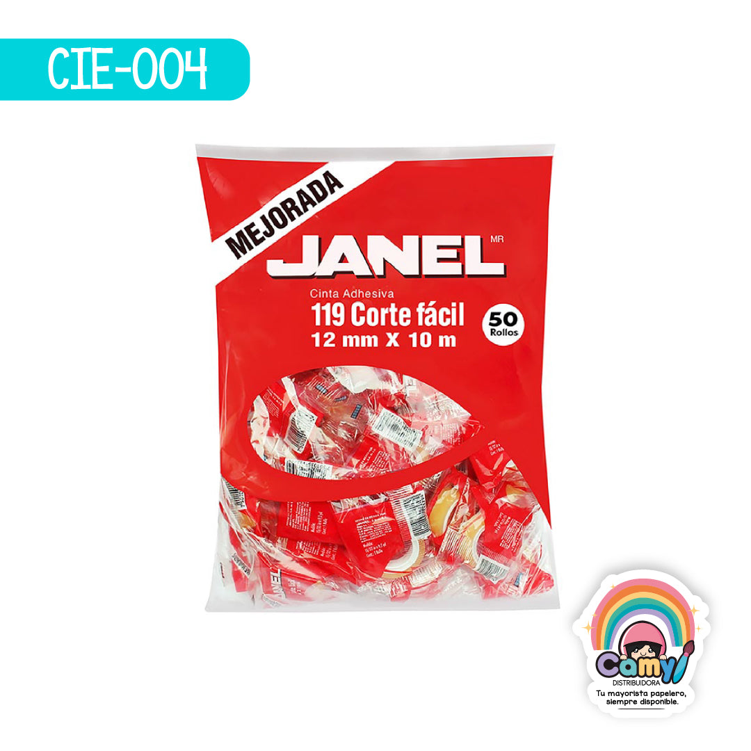 CIE-004 DIUREX JANEL DE 12X10MTS C/50 PZS.