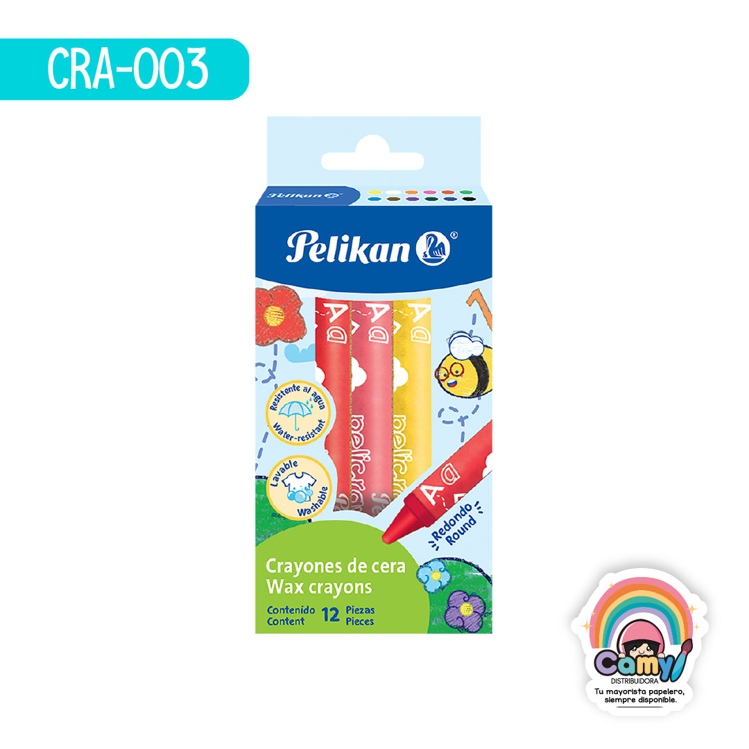 CRA-003 PELICRAYONES REGULAR C/12 PELIKAN