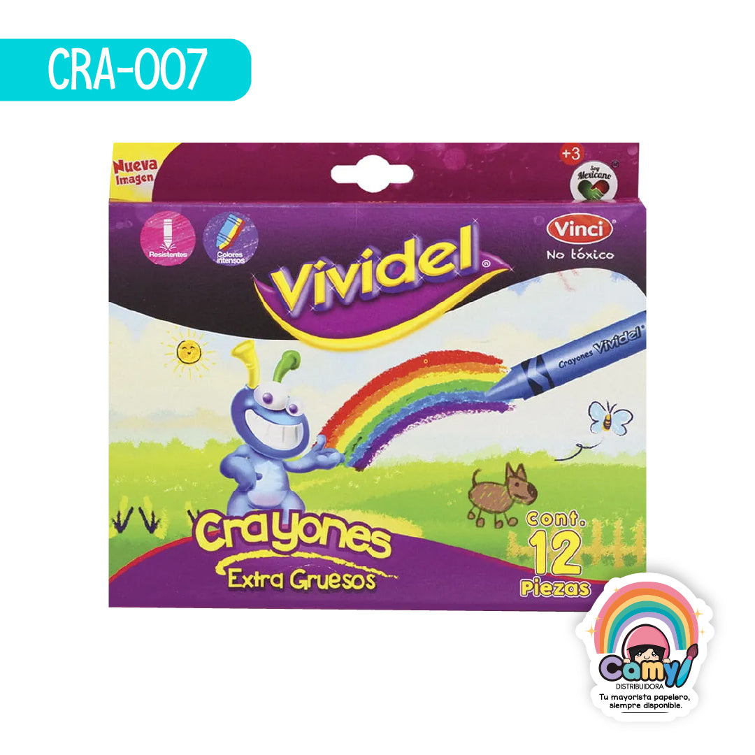 CRA-007 CRAYON VIVIDEL JUMBO C/12 DIXON