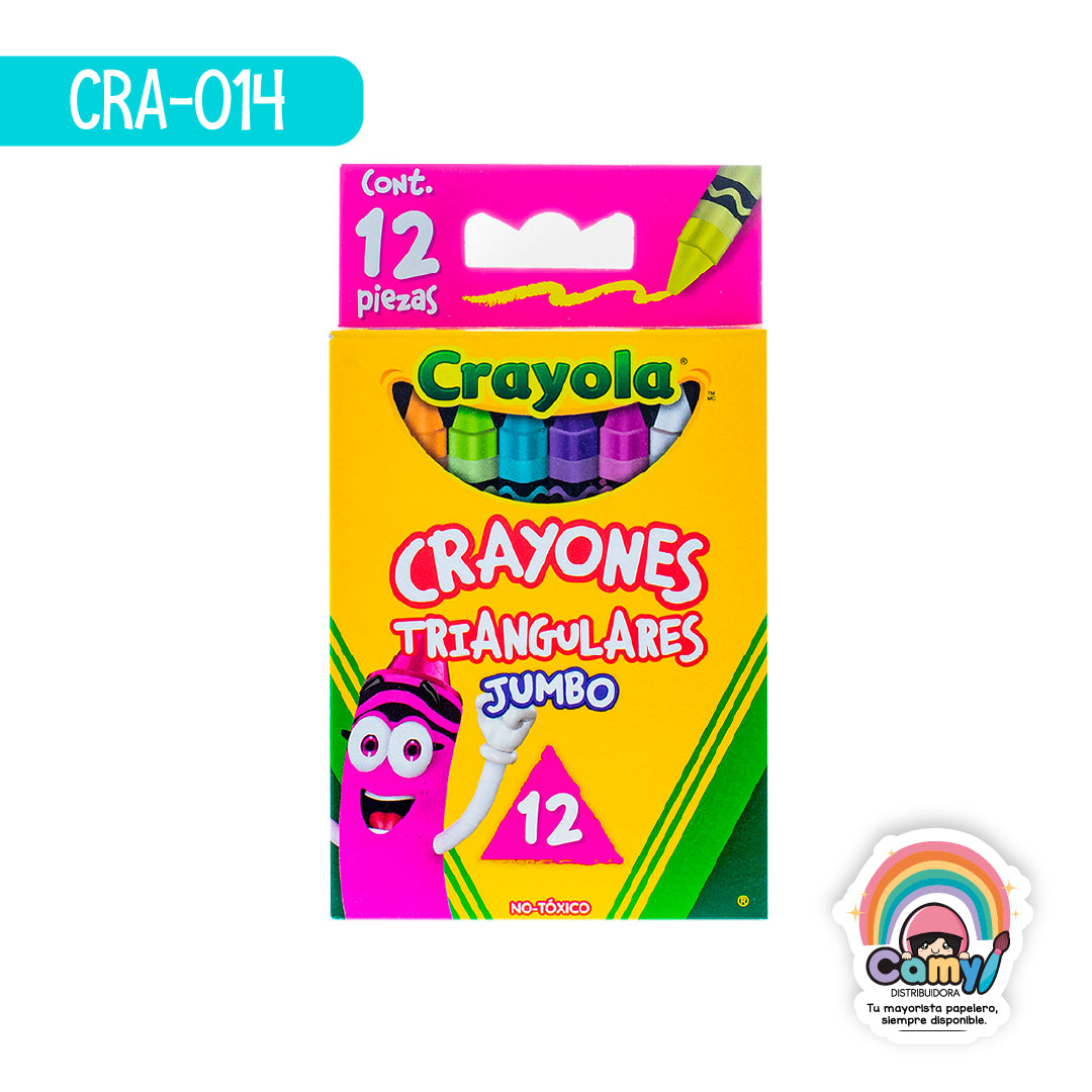 CRA-014 12 CRAYONES TRIANGULAR JUMBO CRAYOLA