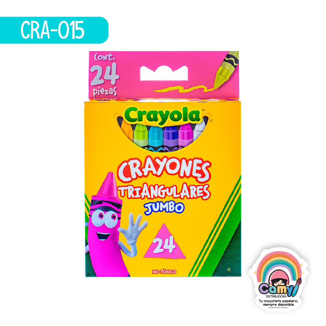 CRA-015 24 CRAYONES TRIANGULAR JUMBO CRAYOLA