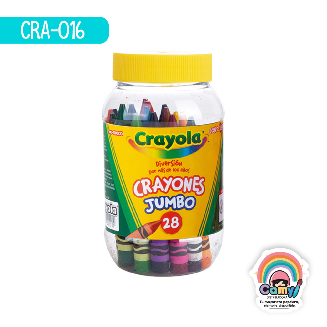 CRA-016 28 CRAYONES JUMBO BOTE CRAYOLA