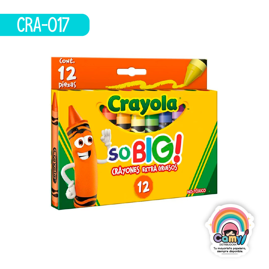 CRA-017 12 CRAYONES EXTRA JUMBO SO BIG CRAYOLA