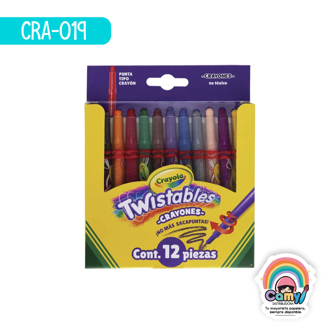 CRA-019 12 MINI CRAYONES TWISTABLES CRAYOLA