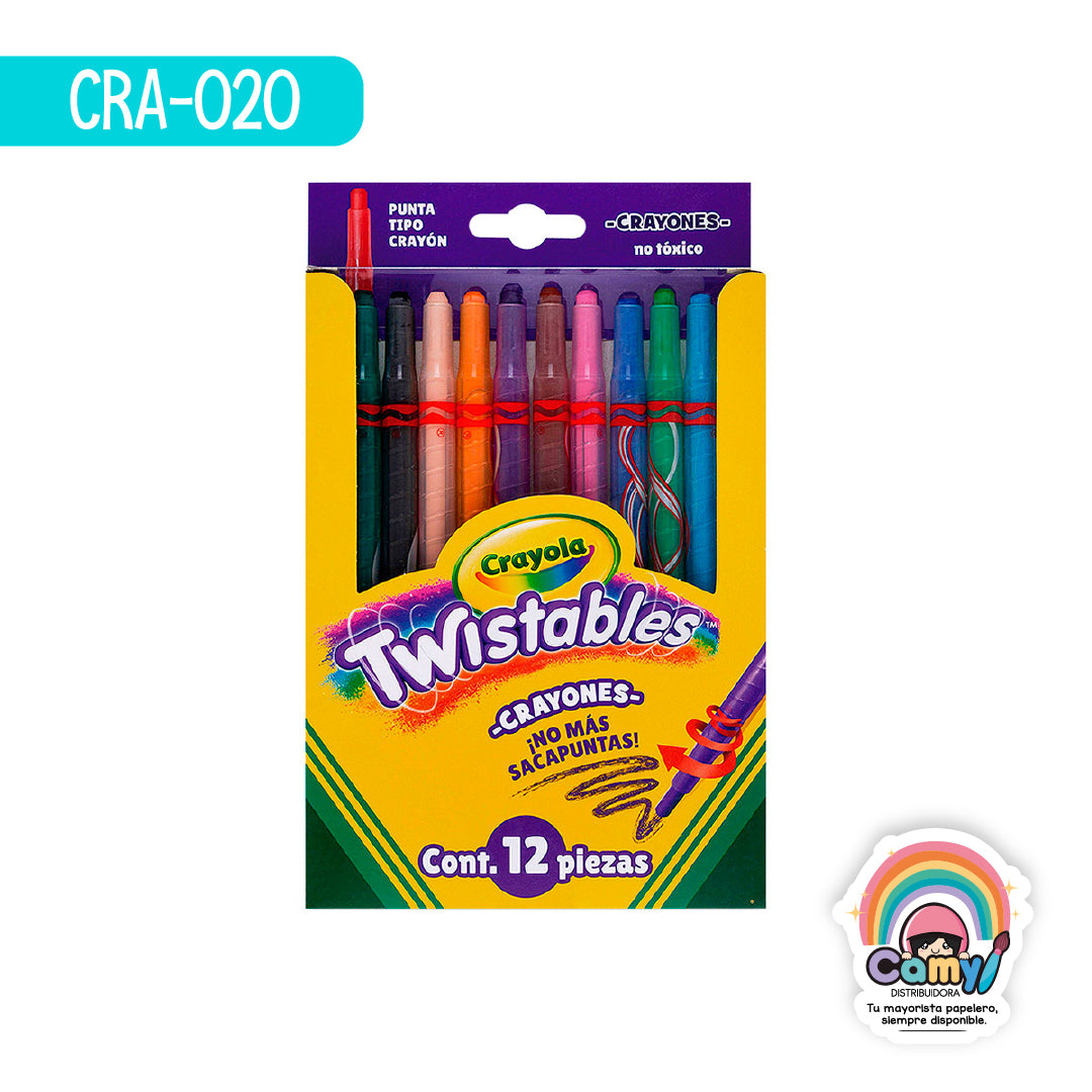 CRA-020 12 CRAYONES TWISTABLES CRAYOLA