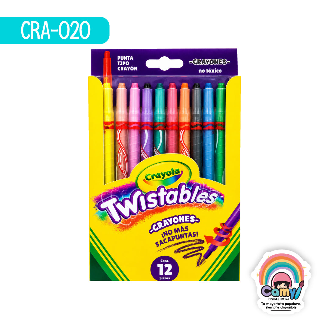 CRA-020 12 CRAYONES TWISTABLES CRAYOLA