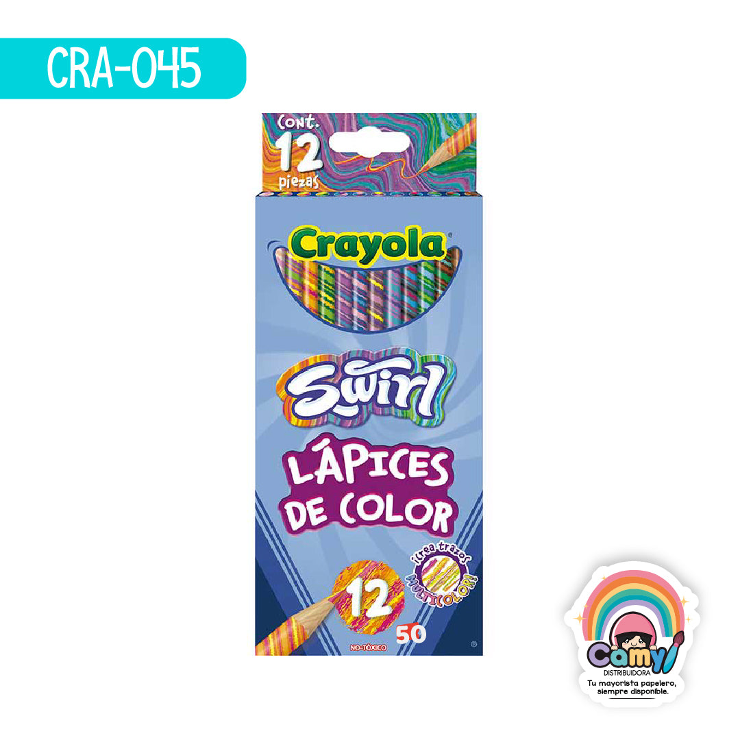 CRA-045 12 LAPICES DE COLOR SWIRL CRAYOLA