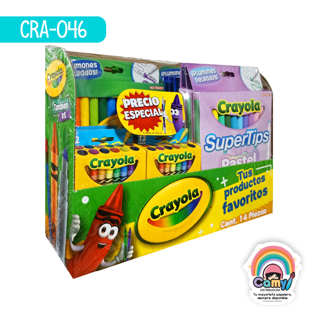CRA-046 SETS BUNDLE C/14PZS MAYOREO CRAYOLA