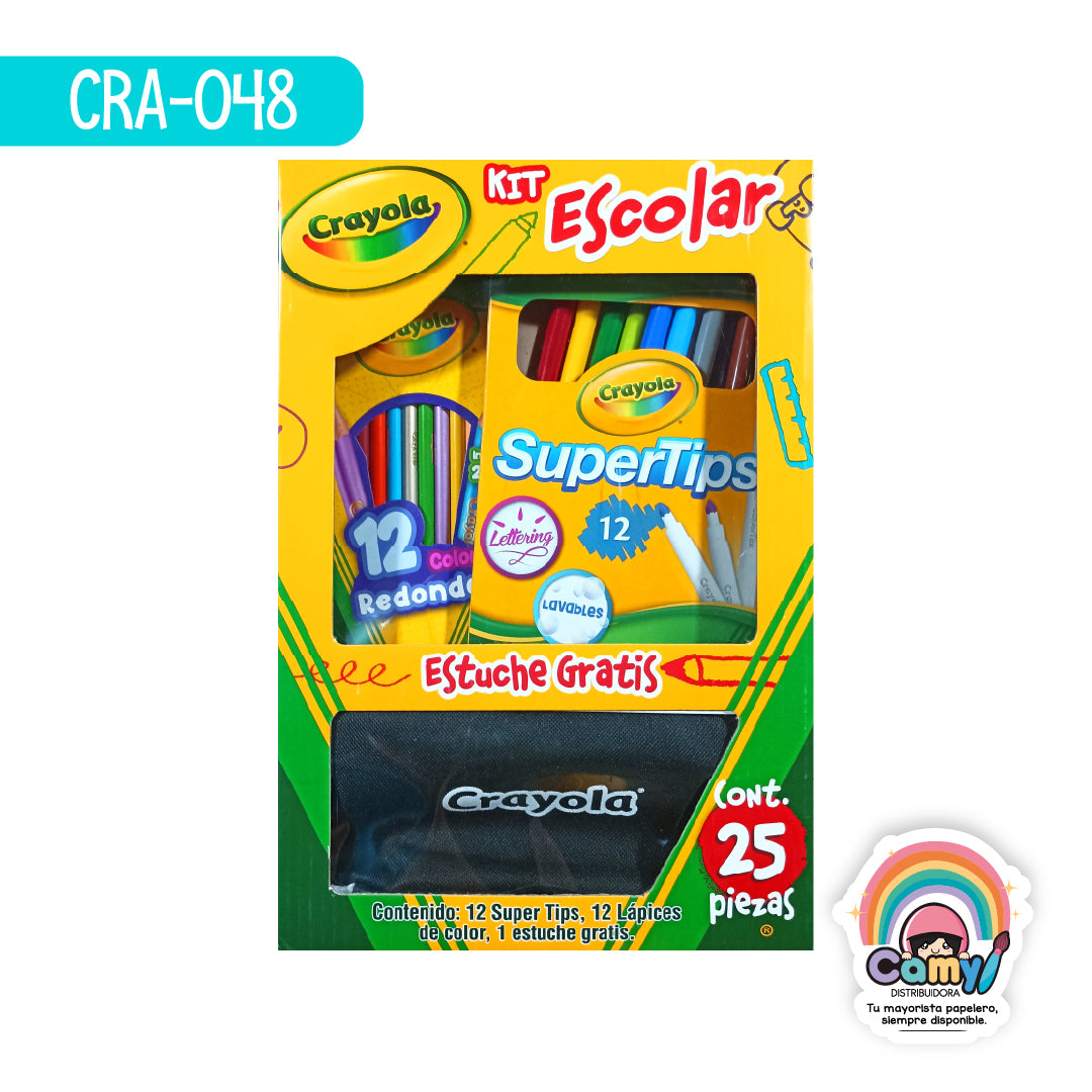 CRA-048 SETS ESCOLAR MAYOREO C/3PZS CRAYOLA