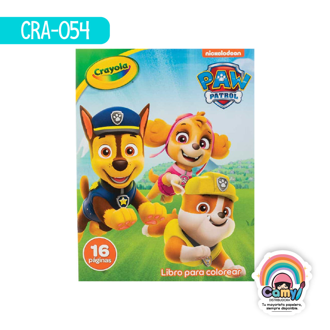 CRA-054 16PG LIBRO PCOLOREAR CRAYOLA PAW