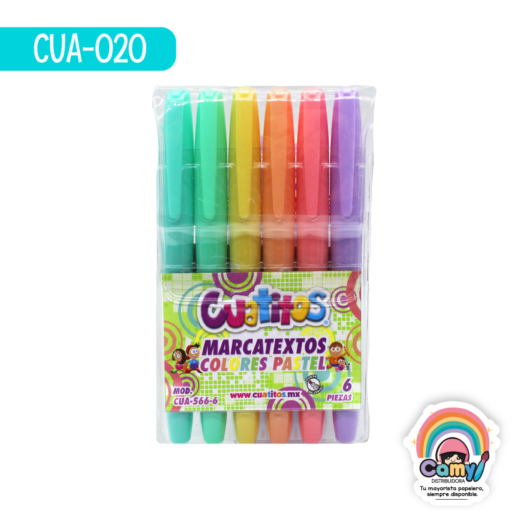 CUA-020 MARCATEXTOS CUATITOS PASTEL C/6. SHELY