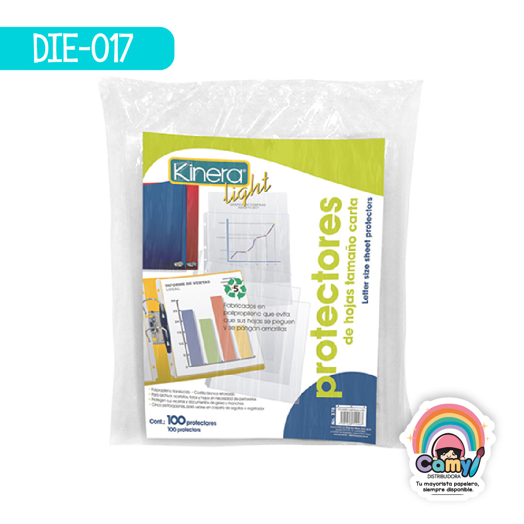 DIE-017 PROT DE HOJAS KINERA LIGTH BOLSA C/100 AZOR