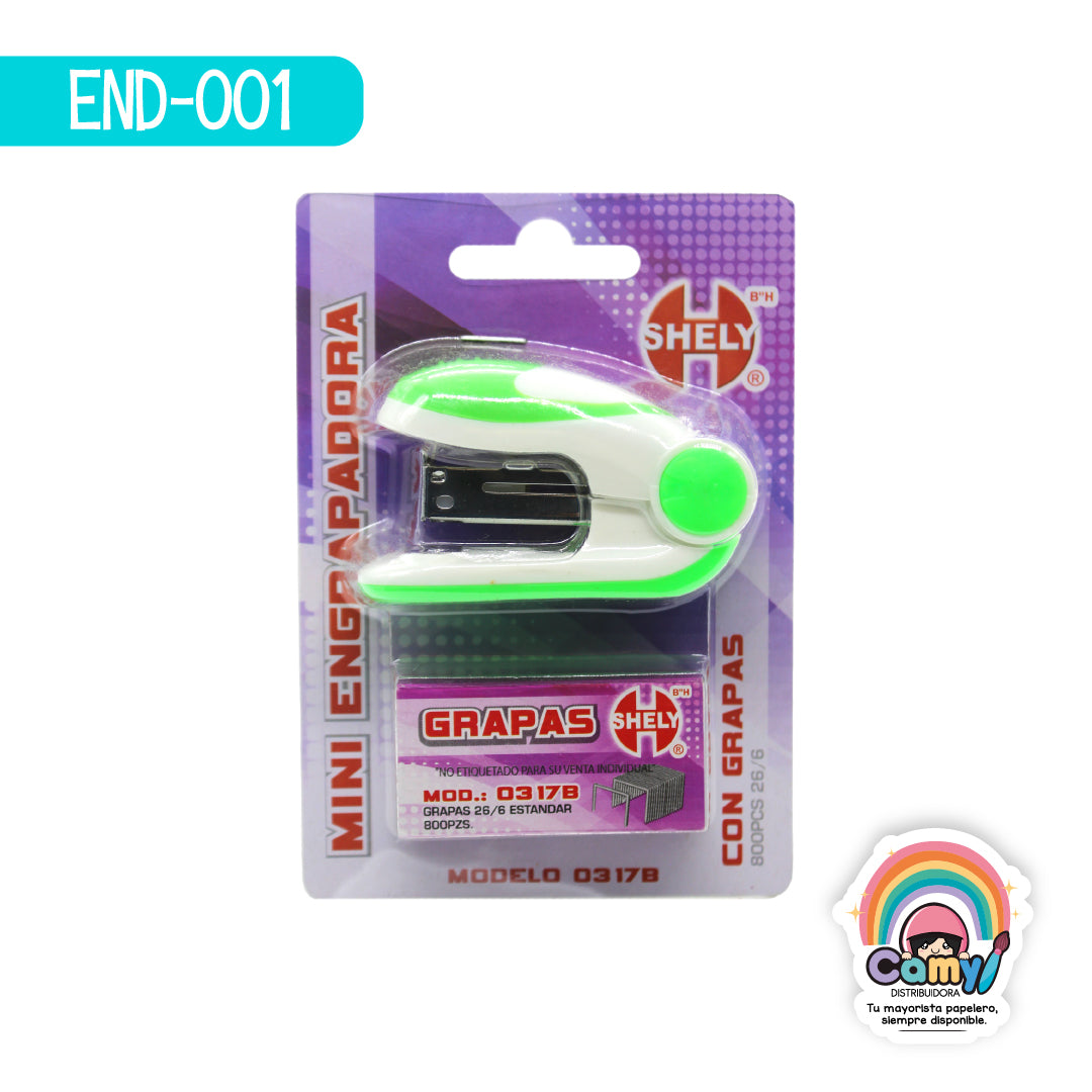 END-001 ENGRAPADORA MINI SHELY ESTANDAR C/800 GRAPAS 0317B