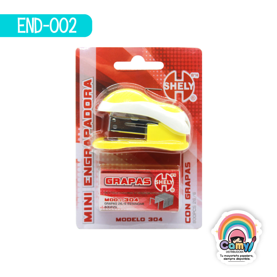 END-002 ENGRAPADORA MINI SHELY ESTANDAR C/800 GRAPAS 304A