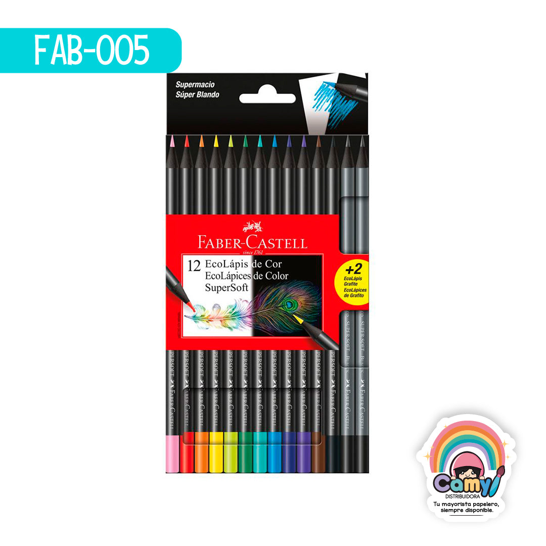 FAB-005 BR ECOLAPICES FABER-CASTELL SUPER SOFT X 12